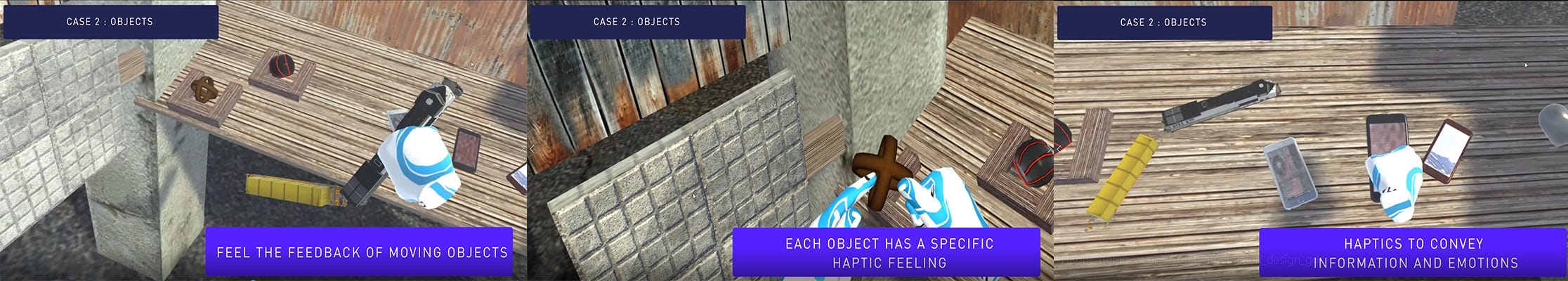 Interhaptics haptics Demonstrator screenshots
